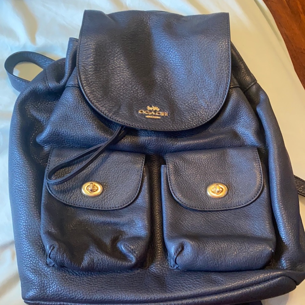 Coach navy backpack